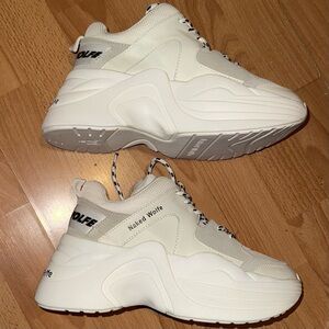 naked wolfe track sneakers in white